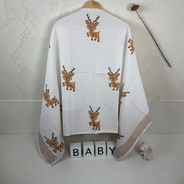 Rudy Reindeer Waffle Baby Towel (30*60)