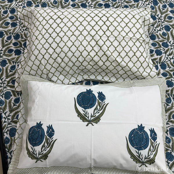 PADMIKA – HANDBLOCK PERCLE COTTON BEDSHEET