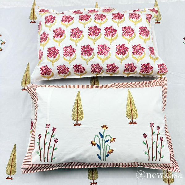 SWARNA AANGAN – Handblock Cotton Bedsheet (King 108*108)