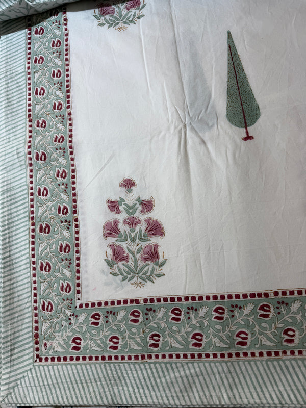 Gulnaar Vatika Bedsheet - Jaipuri Hand Block Cotton Bedsheet