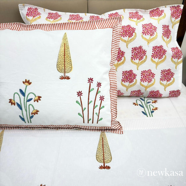 SWARNA AANGAN – Handblock Cotton Bedsheet (King 108*108)