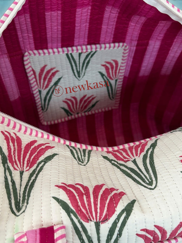 Tulip Flower Handblock