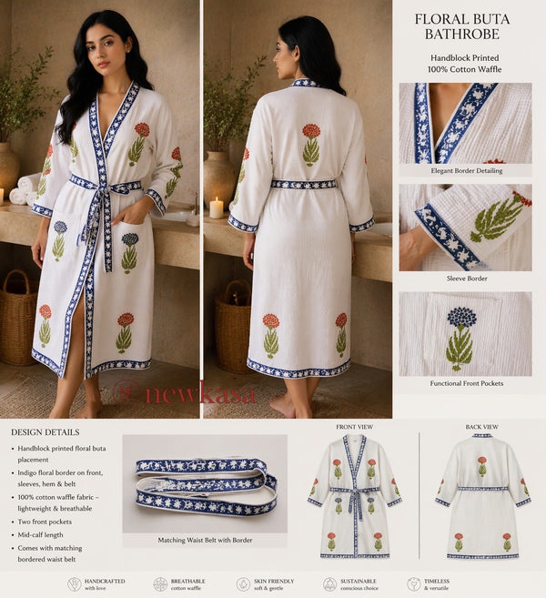 Indigo Bloom Bathrobe