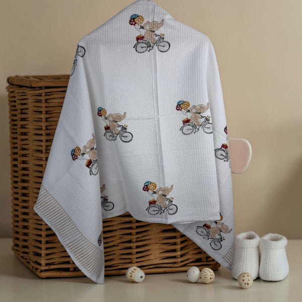 Chikuβs Cycle Ride Waffle Baby Towel