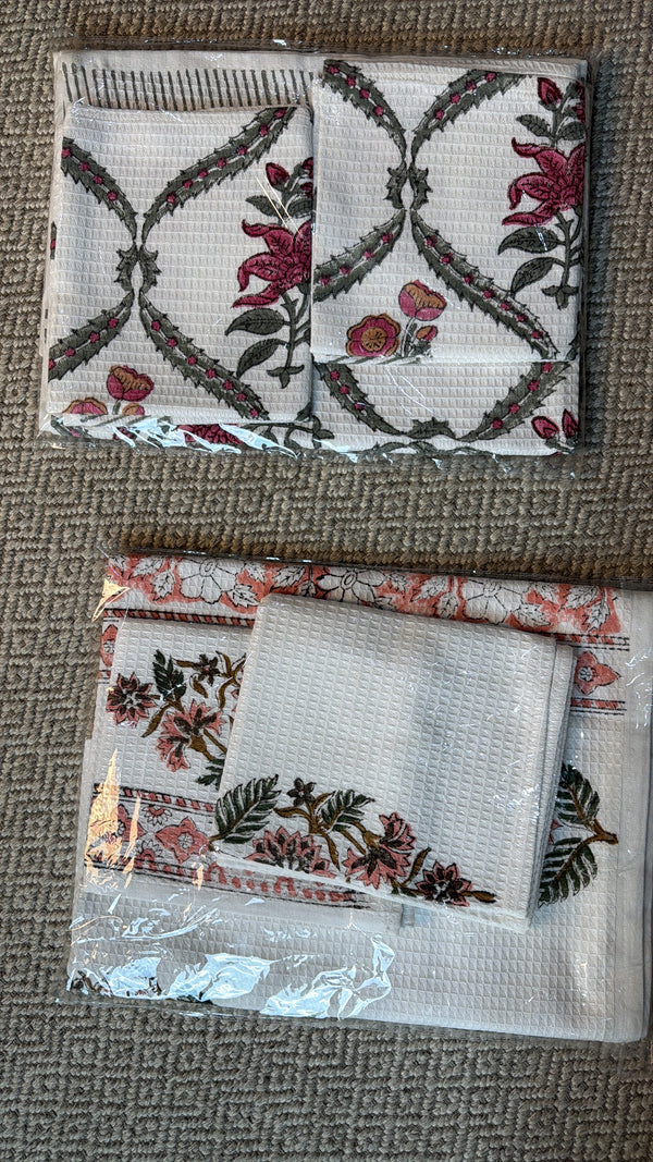 Handblock Premium waffle Napkins/Handtowel set of 2 (16*28)