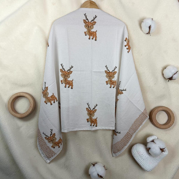 Rudy Reindeer Waffle Baby Towel (30*60)