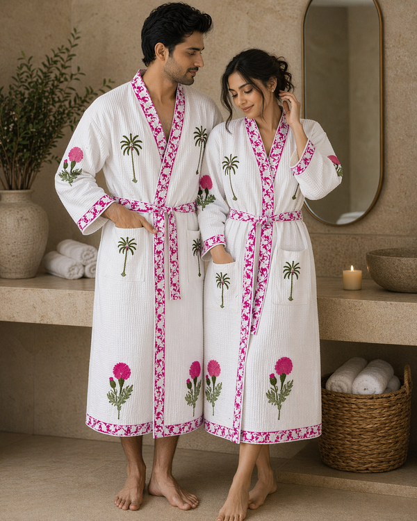 Palm Bloom Bathrobe