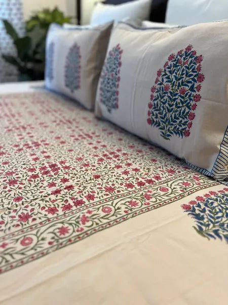 GULMOHAR NOOR PERACLE COTTON BEDSHEET (KING SIZE 108*108) - newkasa