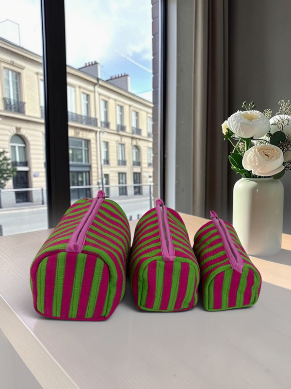 Mossberry Stripe Pouch Set