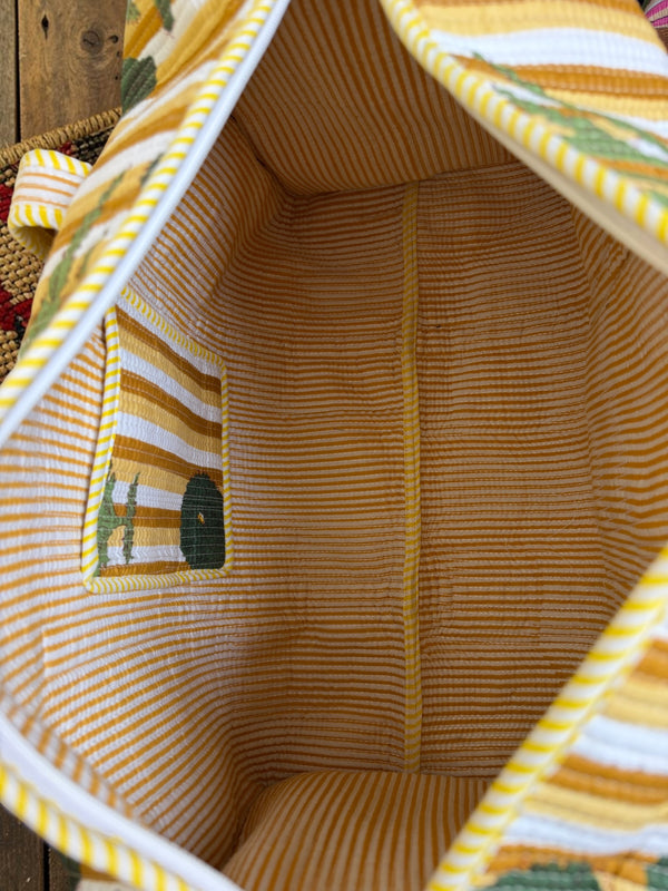 Golden Trail Quilted Duffel Bag