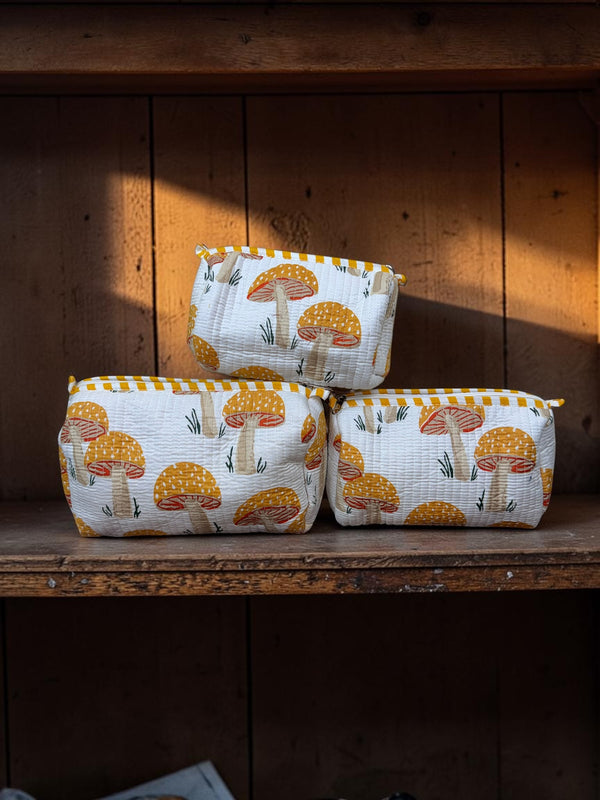 Quilted Pouch Trio - Golden Grove