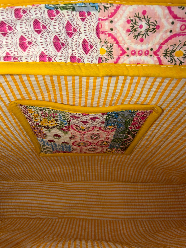 Sunny Meadow Quilted Tote Bag