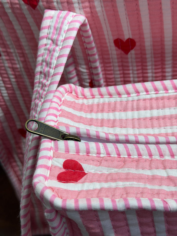 Candy Hearts Quilted Tote Bag