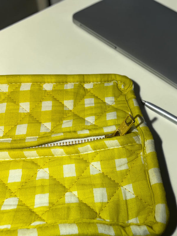 Olive Check - Office Tote Bag