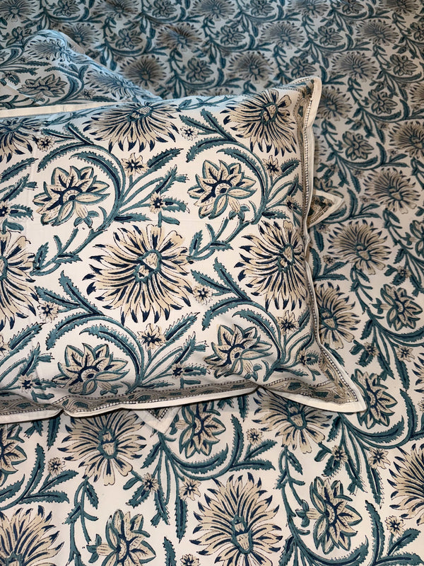 SUNFLOWER PRINT JAIPURI PREMIUM COTTON BEDSHEET - newkasa