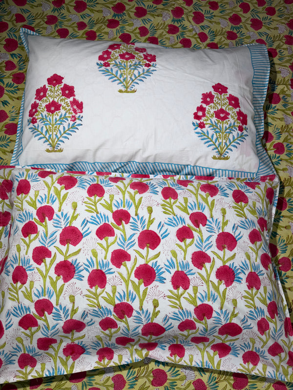 Phool Bagicha – Handblock Percale Cotton Bedsheet