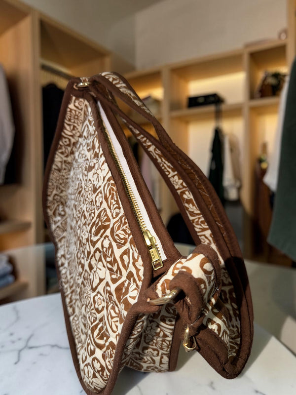 Mocha Floral Sling Bag