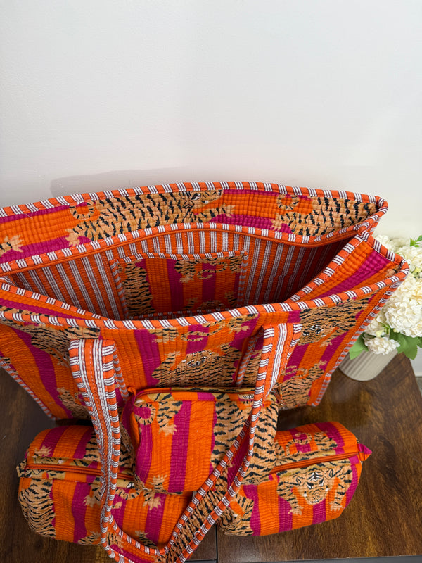 Quilted Tote Bag - Rangbaaz Safari