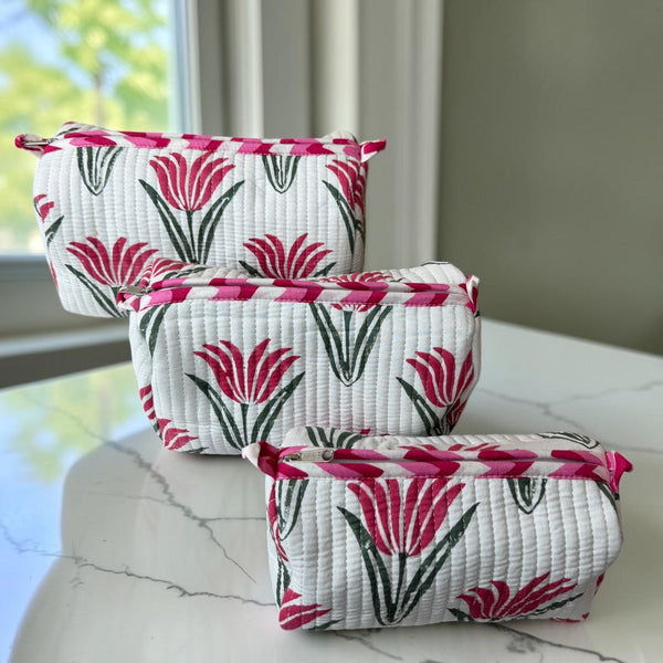 Pink Tulip - Pouch Set