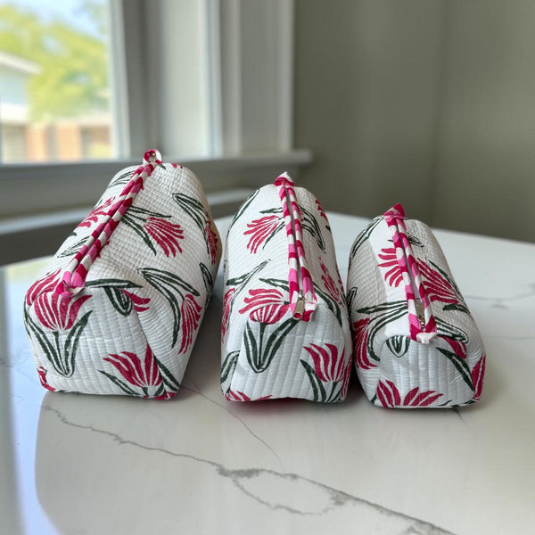 Pink Tulip - Pouch Set