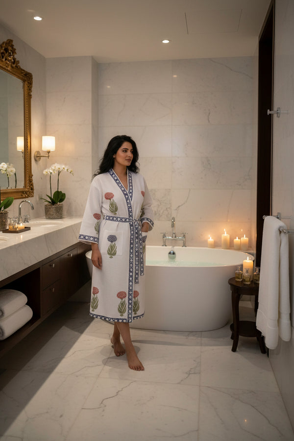Indigo Bloom Bathrobe