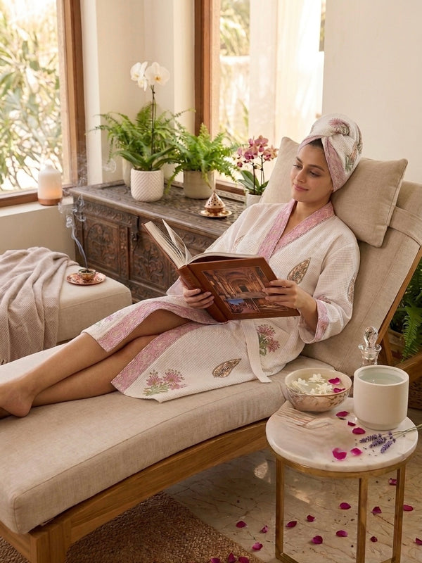 Ivory Bloom Bathrobe