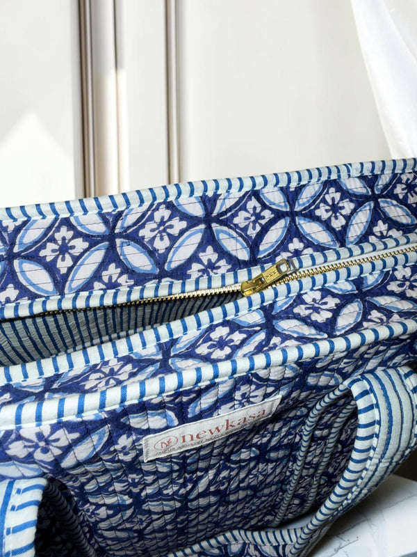Indigo Bloom Laptop & Utility Tote