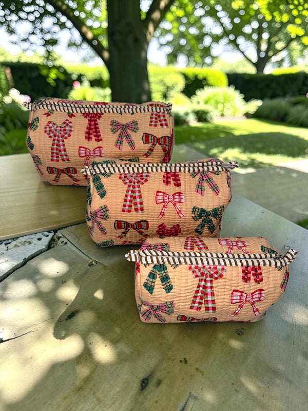 Vintage Bow Pouch Set