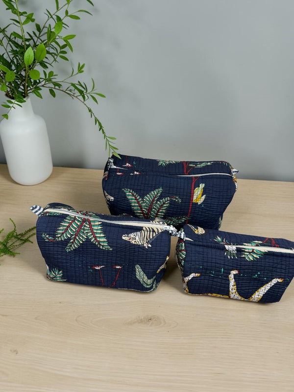 Quilted Vanity Bags – Safari Bloom