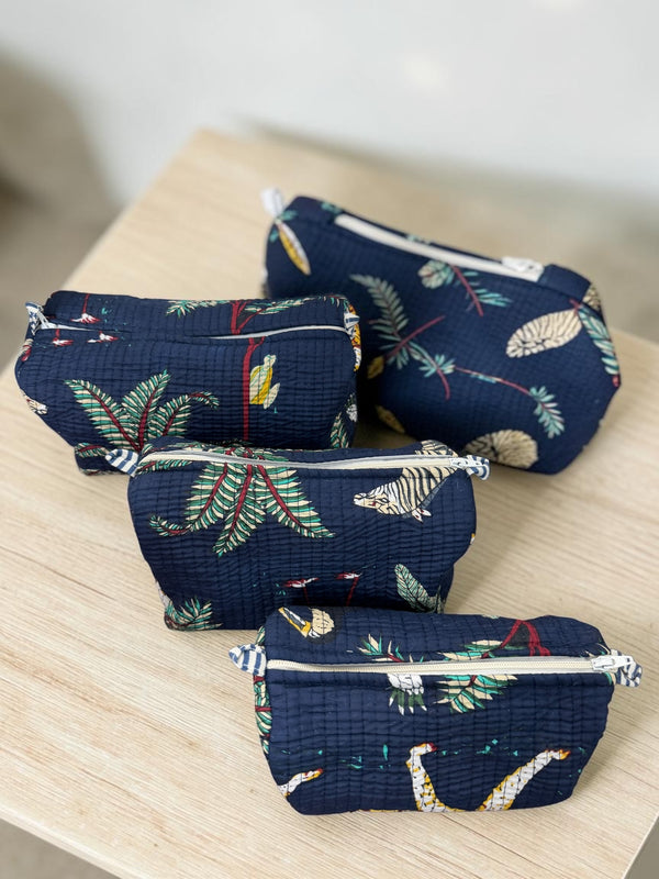 Quilted Vanity Bags – Safari Bloom