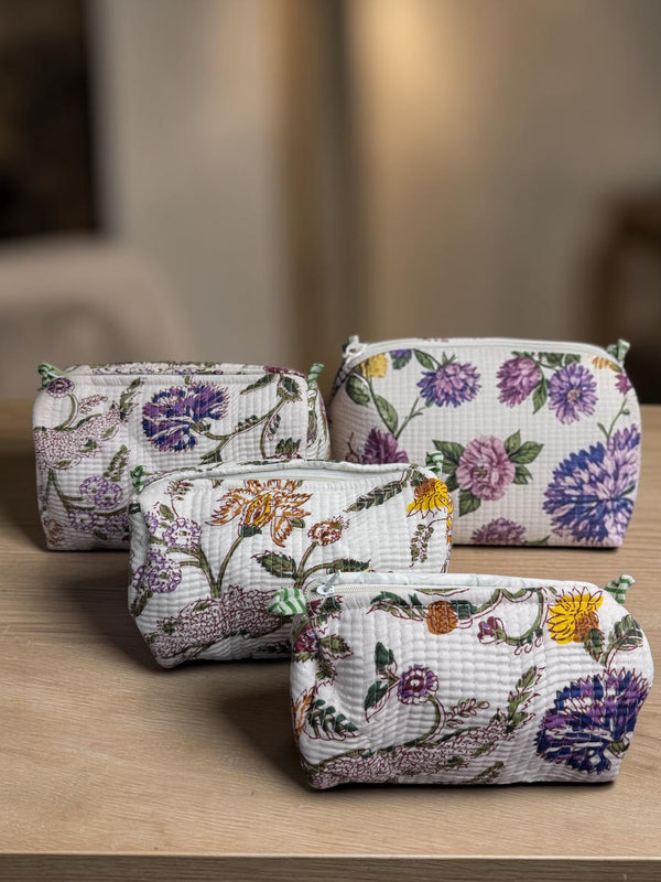 Quilted Vanity Set - Floral Harmony