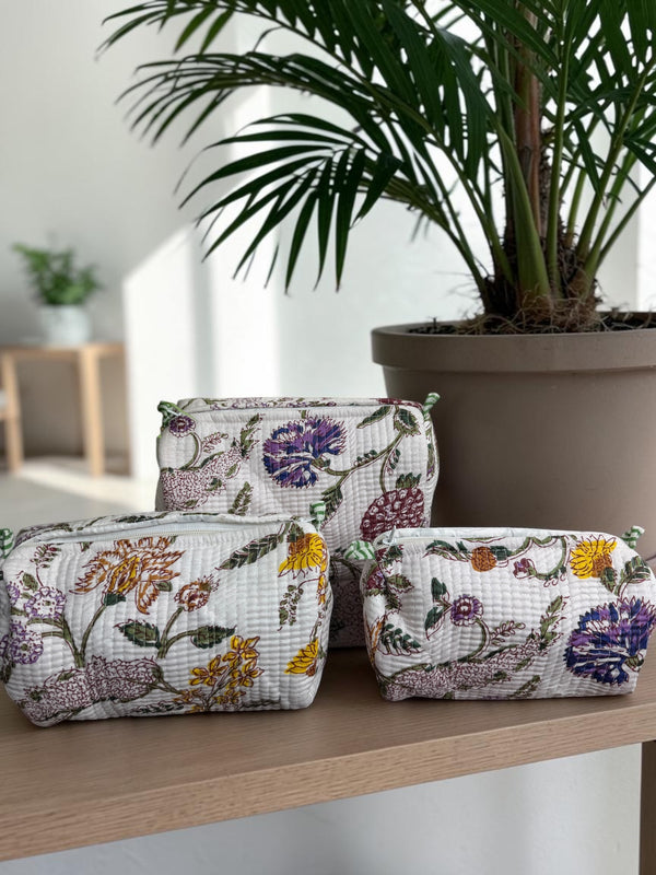 Quilted Vanity Set - Floral Harmony