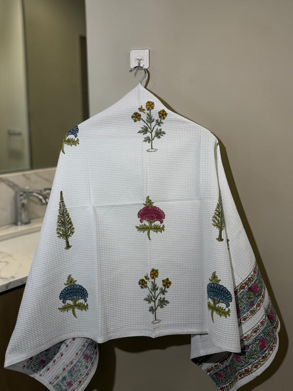 Kesarbagh – Jaipuri Cotton Waffle Bath Towel