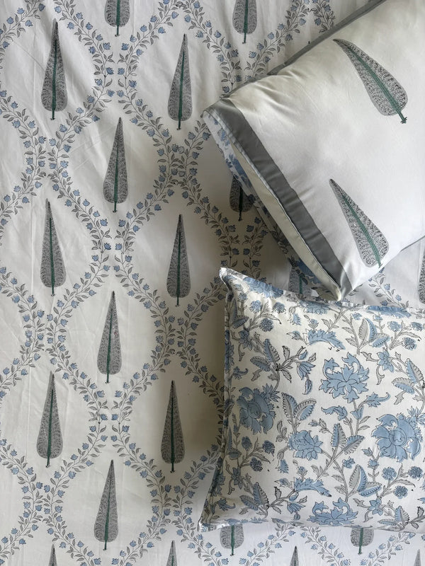 CYPRESS TRANQUIL PERACLE COTTON BEDSHEET (QUEEN SIZE 90*108) - newkasa