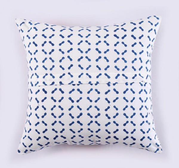 BLOSSOM VINE HAND BLOCK COTTON CUSHION COVER SET – 16x16 - newkasa