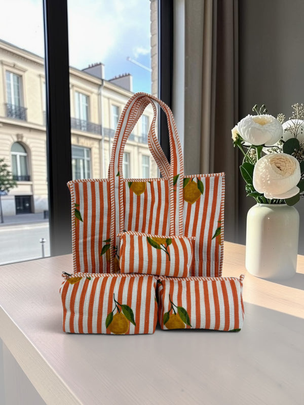 Orange Lemon Tote Bag