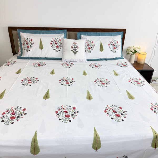 Rose Garden – percle cotton bedsheet