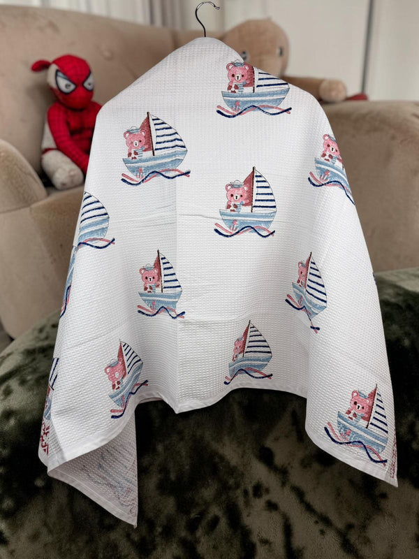 Bozo Bear Waffle Baby Towel
