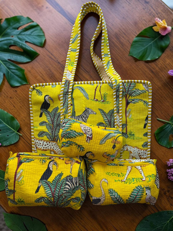 Surya Jungle Quilted Tote Bag