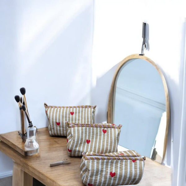 Quilted Vanity Set - Sweetheart Stripe