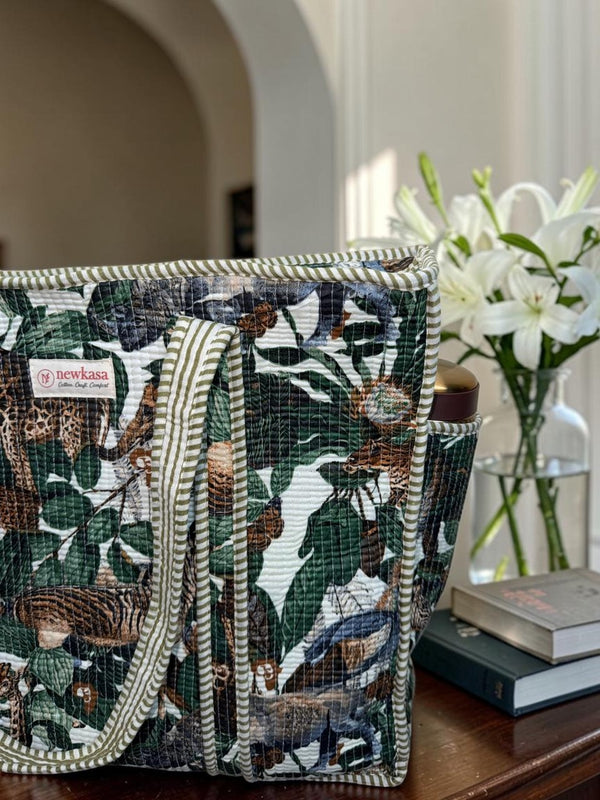 Quilted Tote Bag - Wild Haven