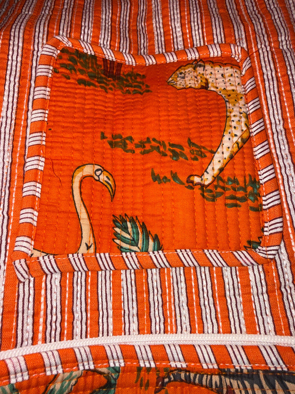 Wild Ember Quilted Tote Bag