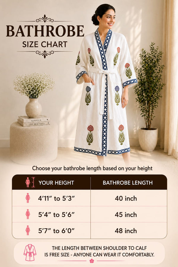 Indigo Bloom Bathrobe