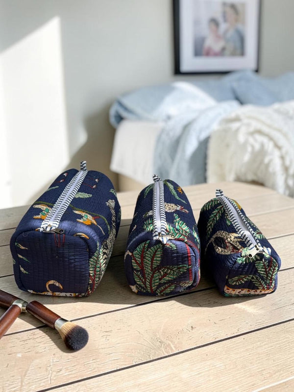 Quilted Vanity Bags – Safari Bloom