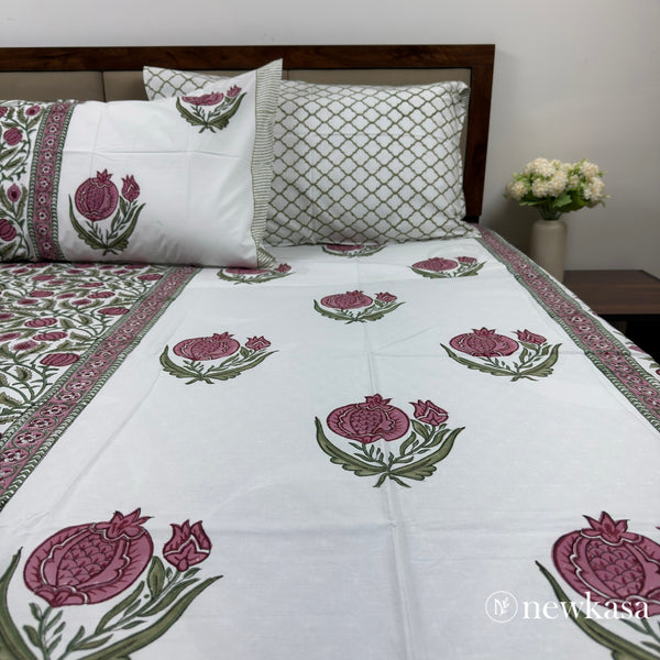 ANAARVATIKA – Handblock Cotton Bedsheet