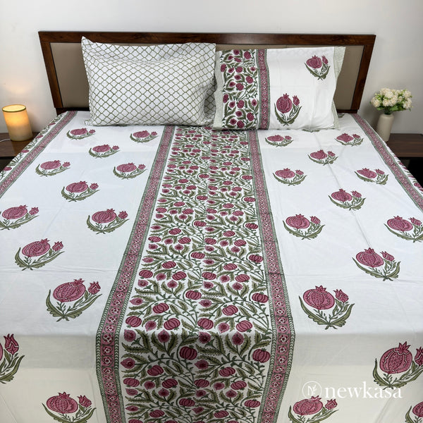 ANAARVATIKA – Handblock Cotton Bedsheet (Queen 90×108)