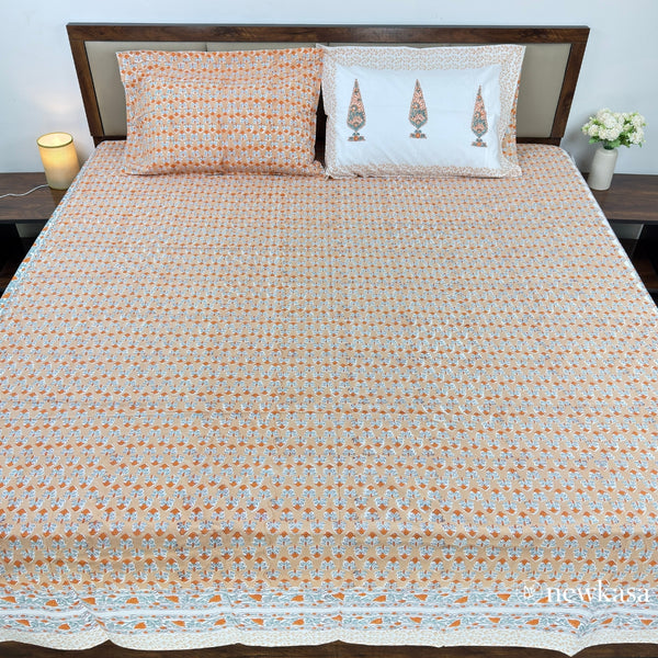 KANAKBAAG – Handblock Cotton Bedsheet | Queen 90×108 | King Size 108*108