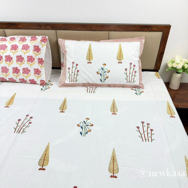 SWARNA AANGAN – Handblock Cotton Bedsheet (King 108*108)
