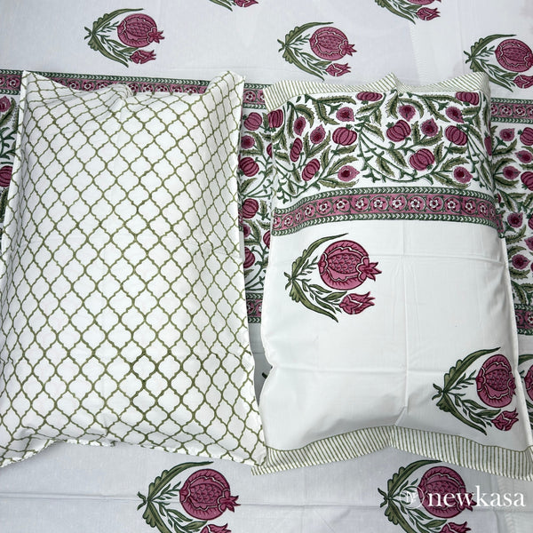 ANAARVATIKA – Handblock Cotton Bedsheet (Queen 90×108)