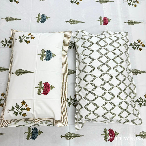 VANIKA BAAG – Handblock Cotton Bedsheet (Queen 90×108)